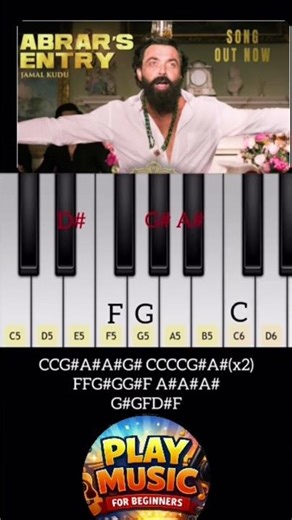 Jamal Jamaloo 🔥 Bobby Deol Entry Piano Tutorial | Goosebumps Guaranteed 🎹 #Shorts