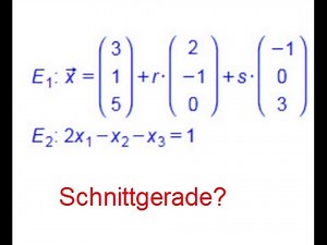 Schnittgerade zweier Ebenen