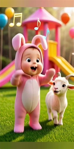 Cutest Dance Party! 🍼🐐 Baby & Goat Playtime #babydance #coolbaby #bossbaby #usa