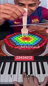 Giant Fork vs Rainbow Cake 🏳️‍🌈 🍰 ‪@Mtime4‬ - Piano Tutorial