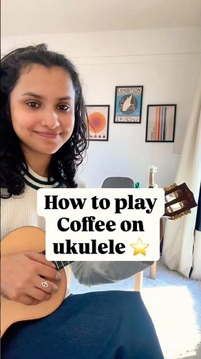 How to Play Coffee by beabadoobee on Ukulele FAST ⭐️ #shorts