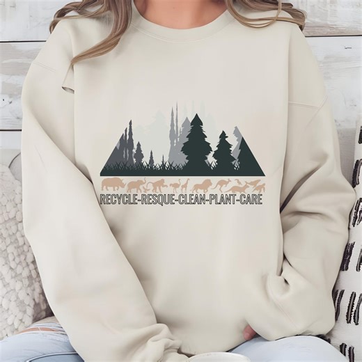 Wildlife Graphic T-shirt – Retro Forest Animals Tee With Moose, Bear, Wolf & Orca | Eco Nature Activist Shirt - Etsy