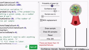 Confidence interval simulation