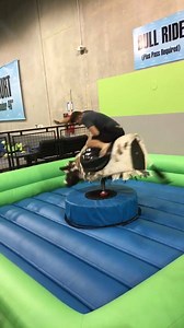 Come on in and test out your skills on our Mechanical Bull! Plus Pass including the Mechanical Bull and Meltdown is $3. Plus Pass including only bull is $2! | FreeFall Trampoline Park
