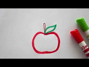 Ganz einfach Apfel zeichnen lernen für Kinder
