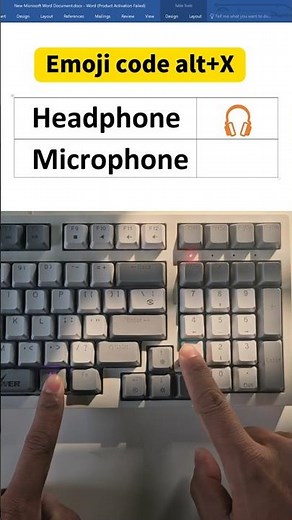 Headphone emoji code in word #msword #keyboardshortcuts #shortvideo