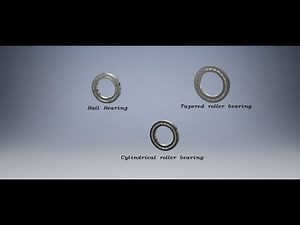 Inventor Tutorial 7 - Ball bearing, cylindrical roller bearing and tapered roller bearing