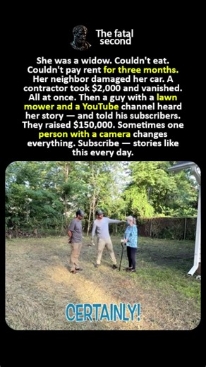 One YouTuber. One Widow. $150,000. 🎥💛