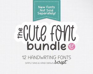 Cute Handwriting Font Bundle | 12 Handwritten Fonts for Crafting, Lovely Fonts for Canva, Journals, iPad Notetaking & Aesthetic Design - Etsy