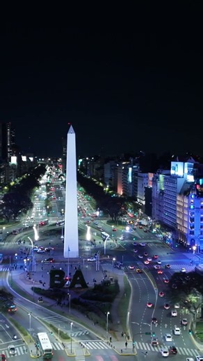The Obelisk & 9 de Julio Avenue | Buenos Aires in 4K
