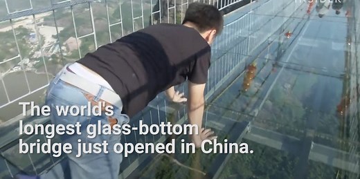 The world's longest glass bridge just opened in China — and it looks terrifying