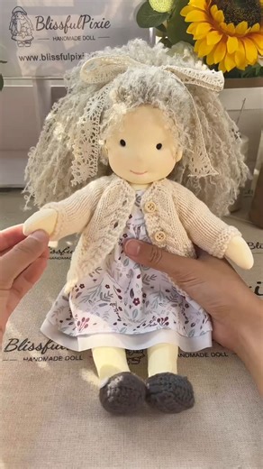 Have you ever seen doll hair crocheted strand by strand? #blissfulpixie #handmade #gifts #waldorfdoll #hair #doll #newyear #girl #doll #girls #gift #BirthdayGift #Waldorfpuppe #puppetshowmagic #HARI | BlissfulPixie