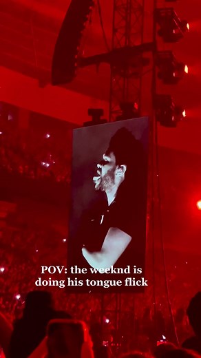 The Weeknd Tongue Flick in BC Place Stadium