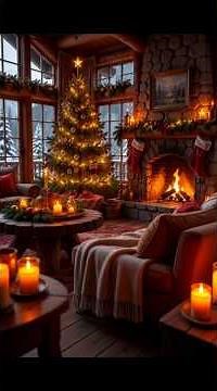 Snowy Christmas Night Magic ❄️✨ | Cozy Street Ambience