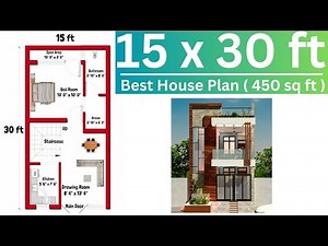 15x30 House Plan | 15x30 House Design | 15x30 House Plan With Garden | 15x30 East facing House Plan