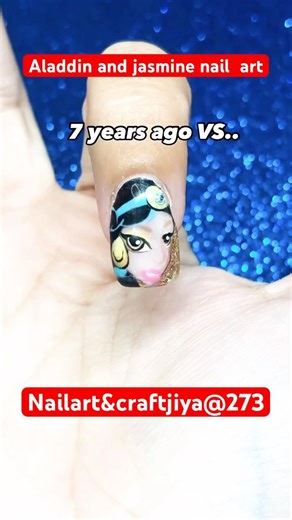 Aladdin and jasmine nail art #aladdin #jasmine #jafar #genie #shortsvideo #reels #nailart #nails