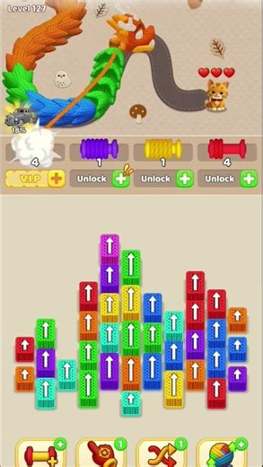 Wool Crush Level 127 | Addictive Gameplay 🔥