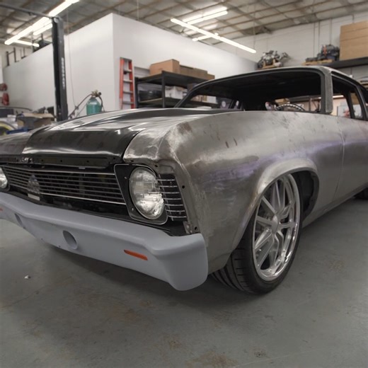 Transforming this '71 Chevy Nova with a hardtop, tucked-in bumpers, and serious horsepower! 🚙🔥 #BitchinRides | Discovery Channel UK