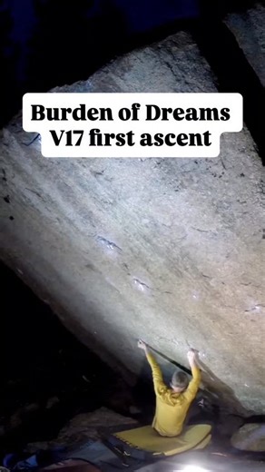 Burden of Dreams was first climbed by Finnish climber Nalle Hukkataival in October 2016. It was the first V17 ever climbed . Follow @grippedmagazine, which has been printing 6 magazines annually since the 1990s, for more #climbing | Gripped Climbing Magazine