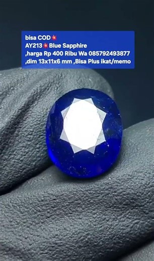 bisa COD💥AY213💥Blue Sapphire,harga Rp 400 Ribu Wa 085792493877,dim 13x11x6 mm ,Bisa Plus ikat/memo