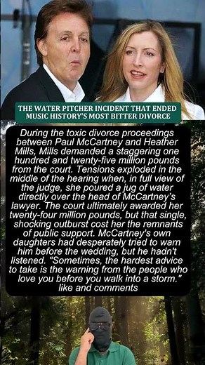 THE WATER PITCHER INCIDENT THAT ENDED MUSIC HISTORY'S MOST BITTER DIVORCE
