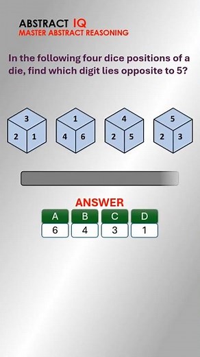 SOLVE DICE PROBLEMS EASILY, Abstract Reasoning Quiz | Non-Verbal Reasoning Test | ABSTRACT IQ