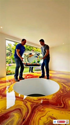 THIS FLOOR IS JUST CRAZY😱 Luxury Aquarium EpoxyFloor #epoxyfloor #interiordesign #diy
