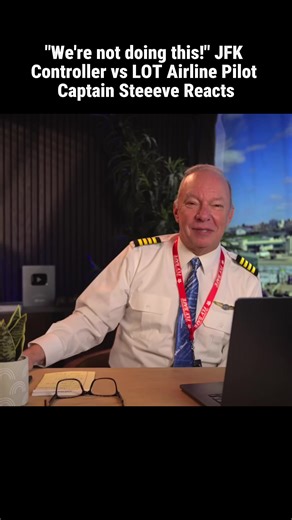 Were not doing this jfk controller vs lot airline pilots. Captain steeeve reaction #captainsteeeve #atcaudio #airtrafficcontrol