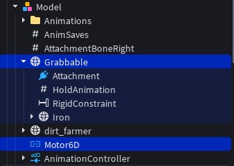 Issue with motor6ds animatable, but not affecting the tool