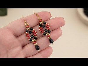 Bold & Easy Crystal Statement Earrings | SuperDuo & Bicone Beaded Earring Tutorial for Beginners