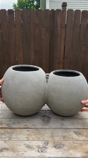 Mila Turns One Balloon into a Double Concrete Planter