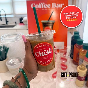 Custom Logo Stickers: Waterproof Vinyl Decals for Iced Coffee Cups - Etsy