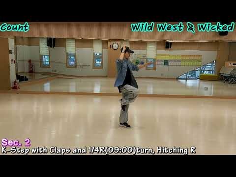 WILD WEST & WICKED LINE DANCE(IMPROVER)COUNT/TEACH/TUTORIAL, Rob Fowler(February 2026)
