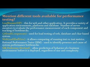 LoadRunner Interview Questions and Answers for freshers and experienced– Part 1