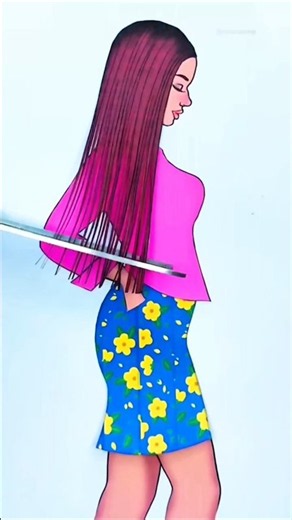 ​Easy Long Hair Drawing Ideas | Step-by-Step Girl Drawing ✂️✨