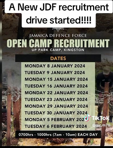 Join the Jamaica Defence Force Today! New Recruitment Drive 2024