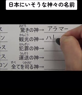 日本の神々の名前一覧