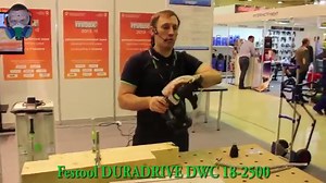 Festool DURADRIVE DWC 18-2500 ленточный шуруповёрт по гкл выставка mitex 2013