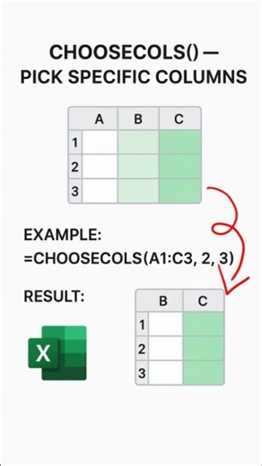 How to use Specific columns in Excel 😎😱 #shortsvideo