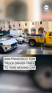 A California couple was "minding our own business" when a tow truck driver tried to hook their car while they were driving through downtown San Francisco. ABC station KGO-TV reached out to the towing company but did not immediately hear back. The couple maintains they didn't do anything wrong — and they're still perplexed as to why they were targeted. "Full disclaimer, I definitely paid off my car, I paid my registration," Joanne, who requested we use only her first name, told KGO-TV. Learn more