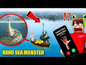 Yuta Mio and Baby Celine Panic After Seeing the Horrifying SEA MONSTER in the Ocean 😱 | ROBLOX