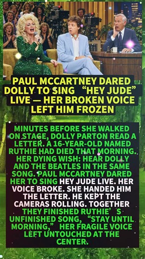 Paul McCartney Dared Dolly to Sing “Hey Jude” Live — Her Broken Voice Left Him Frozen #shorts