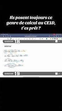 Exercice classique CE1D : calcul littéral à maîtriser ! #ce1d #maths #exercicecorrigé #mathematics