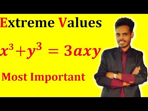 extreme values of x3+y3=3axy | folium of descartes