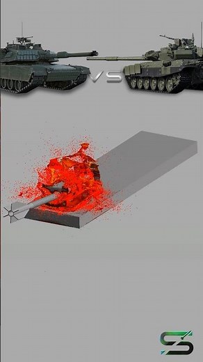 M1A1 Abrams with ERA VS T-90A #shorts