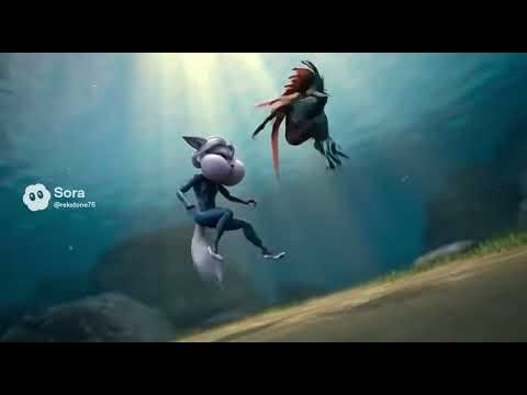 Wolf Girl Underwater Fight