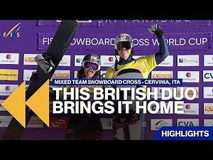British racers handling Cervinia boardercross course like champs | Highlights | FIS Snowboard