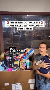 🎯 Red Dot HPC Pallets LOADED With High-Value General Merchandise! 💥📦 This Red Dot HPC pallet is completely loaded down with great items from the Red Dot store — toys, kitchenware, home goods, sheets, coffee cups, small appliances, and so much more packed into one powerful pallet! 🙌 If you’re looking for big variety and big profit potential, these pallets are exactly what you want. They’re perfect for: ✨ Flea markets ✨ Bin stores ✨ Discount shops ✨ eBay & Marketplace sellers ✨ Export loads Ev