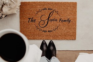 Personalized Door Mat With Family Name Custom Door Mats for Front Door Natural Fiber Door Mat Front Entrance House Gift Wedding Present Home - Etsy