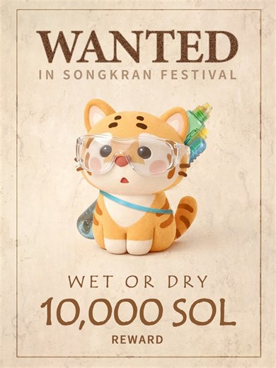 [ Songkran is coming!! ] Ready for a water gun fight with SOL? #songkran#avasol #sol #fantasyworld #cutestory #animateduniverse #cutetiger #goldentiger #memevideo #adventurer #cosplay